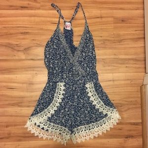 Blue Lucy Love Romper Size L